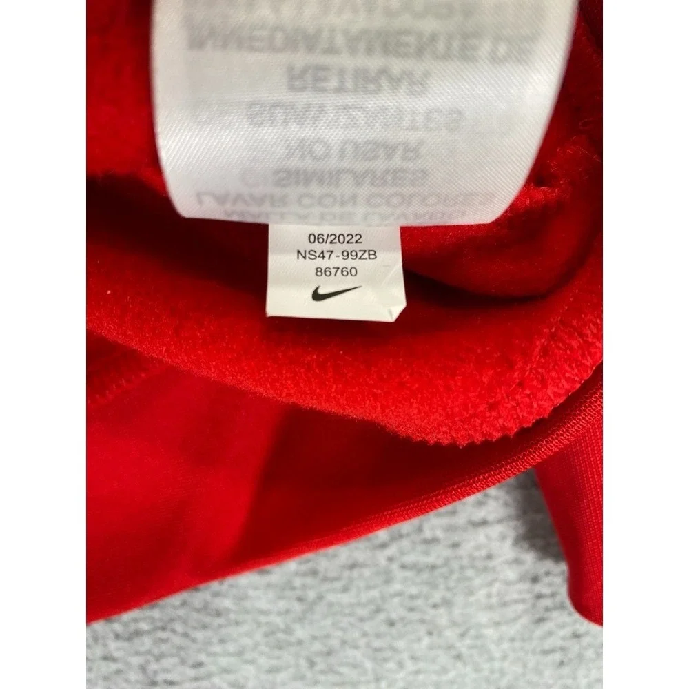 Nike Kansas City Chiefs Hoodie Mens XL Red Therma Fit Fleece Full Zip Sweatshirt